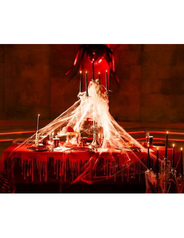 Papier-Tischdecke mit tropfendem Blut 180x120 cm - Halloween-Horror-Deko