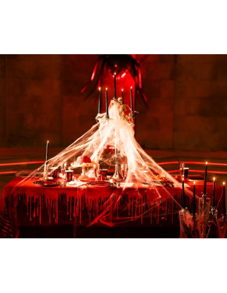 Papier-Tischdecke mit tropfendem Blut 180x120 cm - Halloween-Horror-Deko