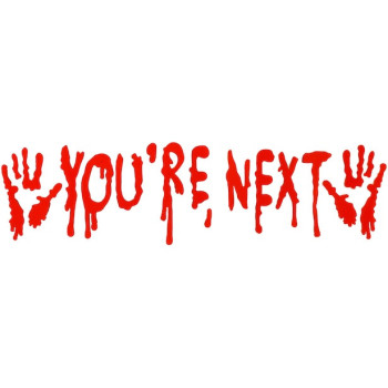 Fenster-Gel-Aufkleber You're Next Rot - Halloween-Deko