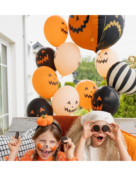 Ballons en Latex Citrouilles Mix 30 cm (6 pcs) - Déco Halloween