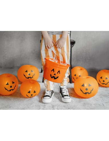 Ballons Lumineux Citrouilles LED 25 cm (5 pcs) - Déco Halloween
