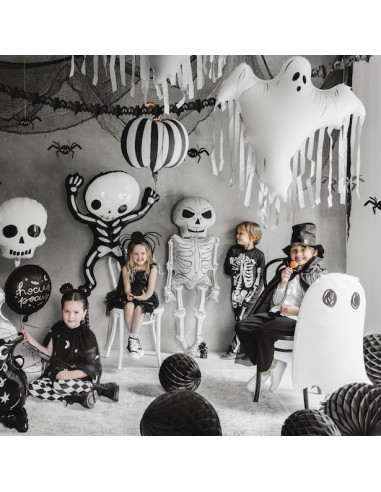 Geisterballon mit Fransen 93x86 cm - Halloween-Deko