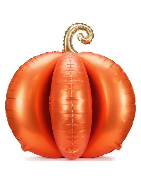 Ballon 3D Citrouille Debout 90x90 cm - Déco Halloween Géante