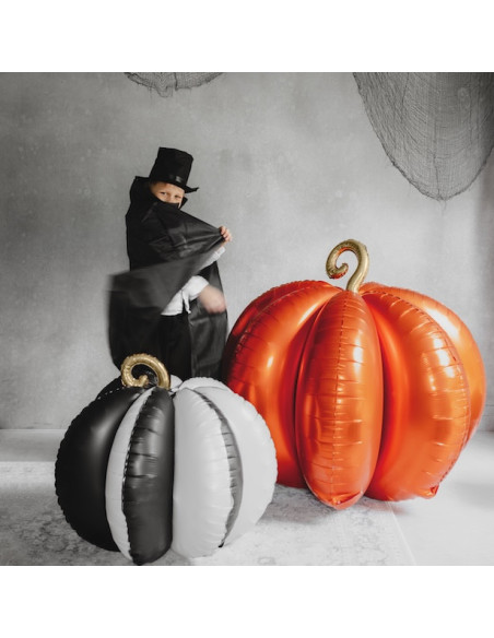Ballon 3D Citrouille Debout 90x90 cm - Déco Halloween Géante