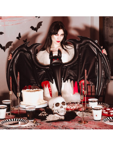 Ballon Chauve-Souris XXL 120x81 cm - Déco Halloween Noire