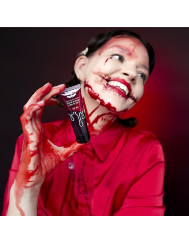 Faux Sang en Tube 30 ml - Maquillage Déco Halloween