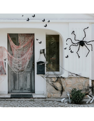 Décoration Araignée Noire Géante 103x75 cm - Déco Halloween