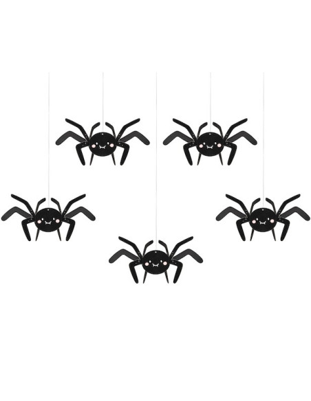 Décorations à suspendre Araignées 27x17 cm (5 pcs) - Halloween