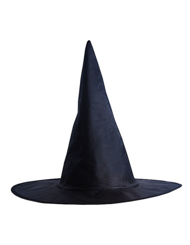 Chapeau de Sorcière Noir 35 cm - Déguisement Accessoire Halloween