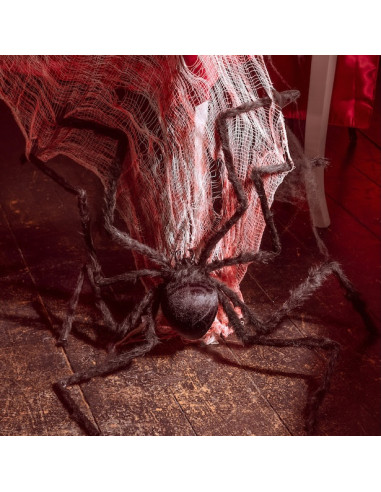 Décoration Araignée Noire Géante 103x75 cm - Déco Halloween