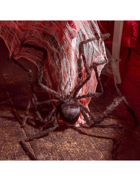 Décoration Araignée Noire Géante 103x75 cm - Déco Halloween