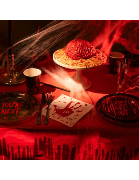 Serviettes Main Ensanglantée 33x33 cm (20 pcs) - Déco Halloween