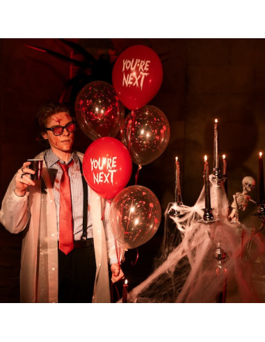 Ballons Latex You're Next Sanglant 30 cm (6 pcs) - Déco Halloween