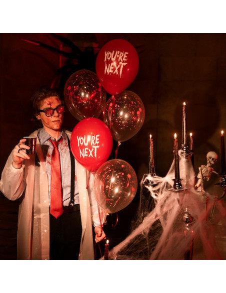 Ballons Latex You're Next Sanglant 30 cm (6 pcs) - Déco Halloween