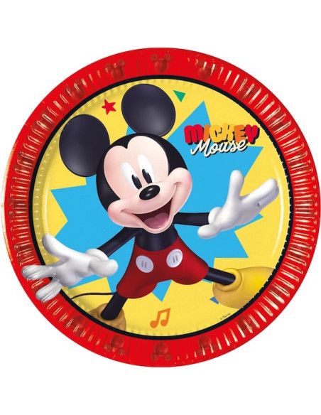 8 Dessertteller Mickey Mouse - FSC-Karton