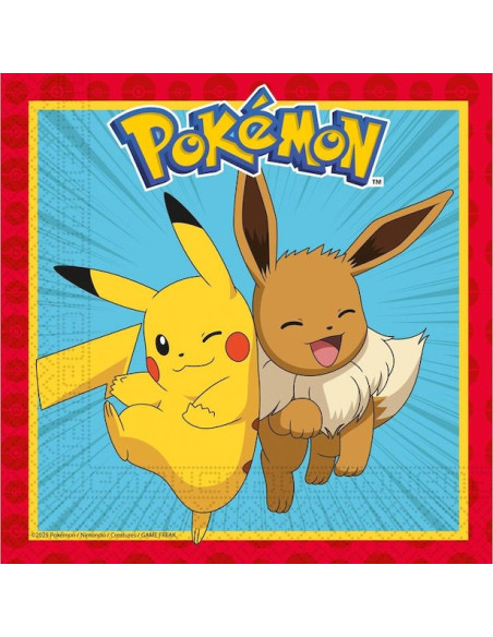 Tovaglioli di compleanno a tema Pokémon (20 pezzi)
