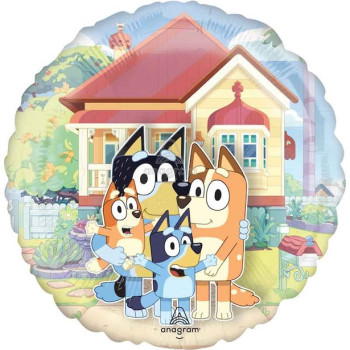 Ballon Bluey Familie 38 cm - Folie rund