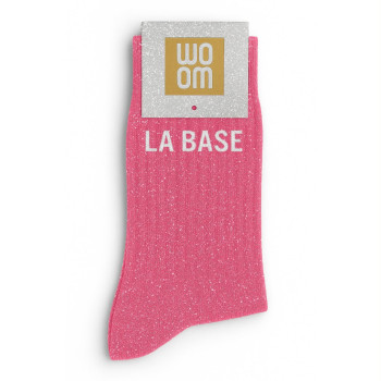 Paillettensocken LA BASE pink | BelleFete.ch