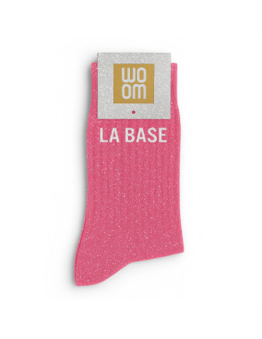 Calzini con paillettes LA BASE rosa | BelleFete.ch