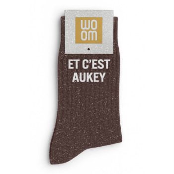 Calzini con paillettes ET C'EST AUKEY cioccolato | BelleFete.ch