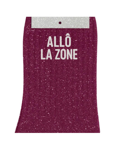 Chaussettes à paillettes Allô la Zone - Cadeau fan de Jul
