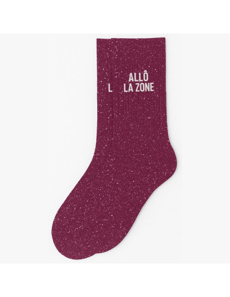Chaussettes à paillettes Allô la Zone - Cadeau fan de Jul