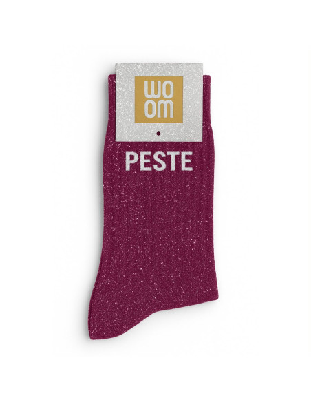 Chaussettes à paillettes PESTE violet | BelleFete.ch