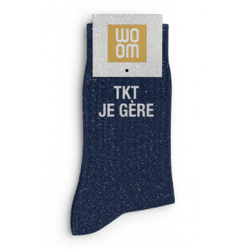 Calzini con paillettes TKT JE GÈRE blu navy | BelleFete.ch