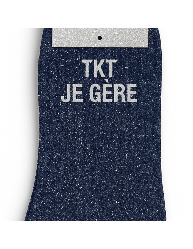 Chaussettes à paillettes Tkt Je Gère - Cadeau original