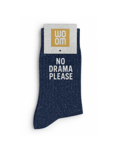 Chaussettes à paillettes NO DRAMA PLEASE bleu marine | BelleFete.ch