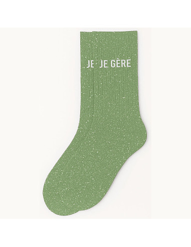 Calzini con paillettes Je Gère verde mandorla - Idea regalo