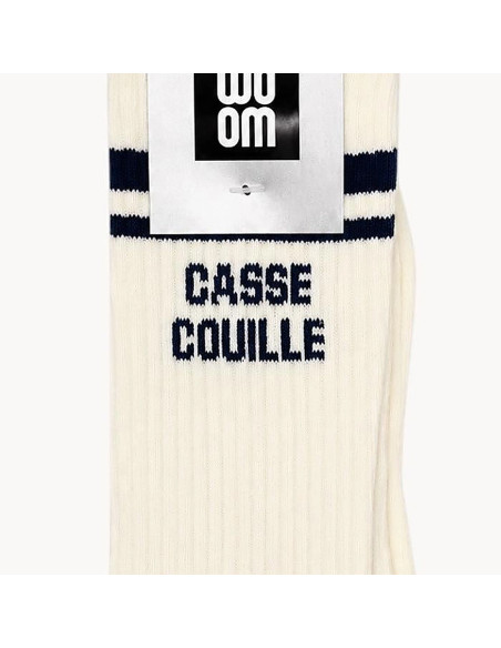 Calzini uomo CASSE COUILLE bianco righe nere | BelleFete.ch