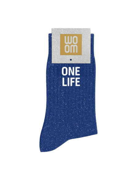 Chaussettes à paillettes ONE LIFE bleu | BelleFete.ch