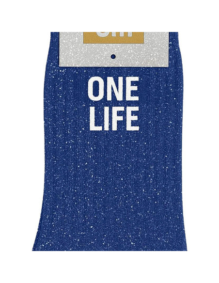 Calzini con paillettes One Life blu - Regalo originale