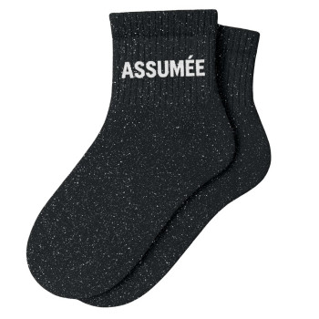 Kurze Paillettensocken ASSUMÉE schwarz | BelleFete.ch