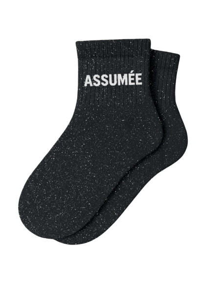 Kurze Paillettensocken ASSUMÉE schwarz | BelleFete.ch