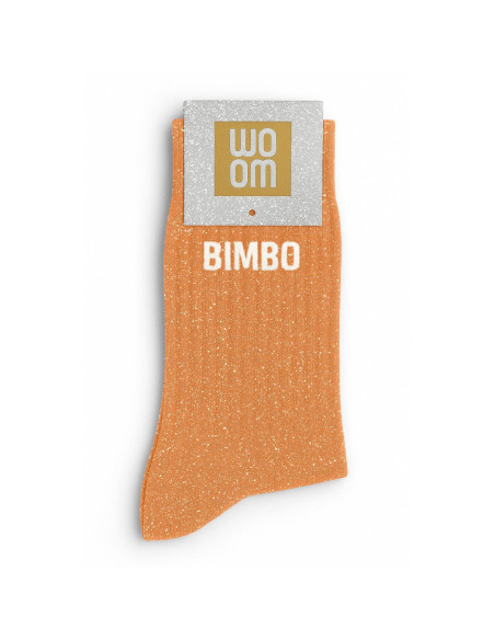 Chaussettes à paillettes BIMBO orange | BelleFete.ch