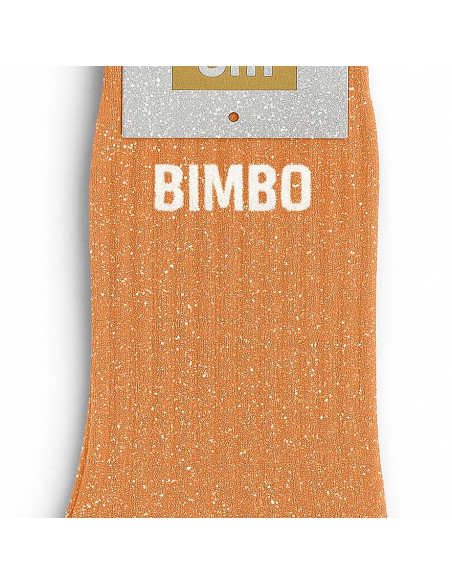 Paillettensocken Bimbo in Orange - Lustiges Geschenk