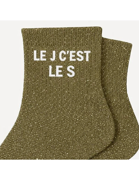Calzini con paillettes Le J c'est le S - Idea regalo