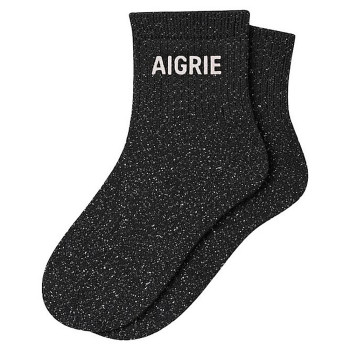 Chaussettes courtes à paillettes AIGRIE noir | BelleFete.ch