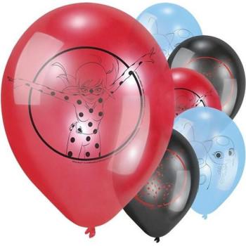 6 Latexballons Miraculous Ladybug - Party Ladybug