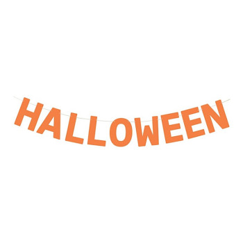 Orange Halloween-Girlande - Papierbuchstaben