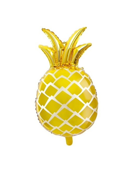Folienballon Ananas Goldfarben - Tropische Deko