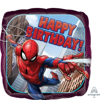 Ballon en aluminium SpiderMan "Happy Birthday" - Bellefete.ch - Suisse - Décorations d'anniversaire SpiderMan