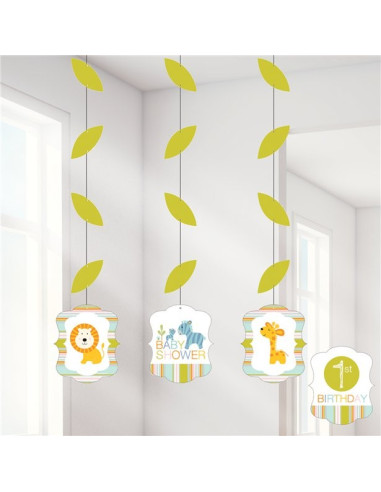 Décorations à suspendre "Animaux de la Jungle" - Bellefete.ch - Suisse - Décorations d'anniversaire Animaux de la jungle