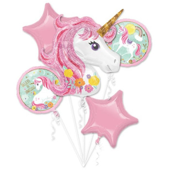 Ballonstrauß Einhorn Geburtstag - Bellefete.ch - Schweiz - Partydekoration Einhorn