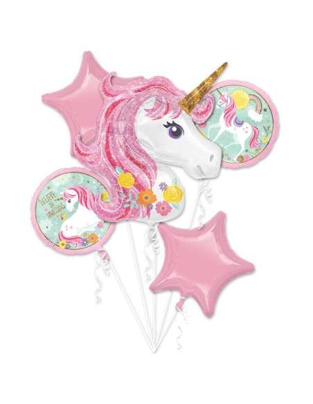 Ballonstrauß Einhorn Geburtstag - Bellefete.ch - Schweiz - Partydekoration Einhorn