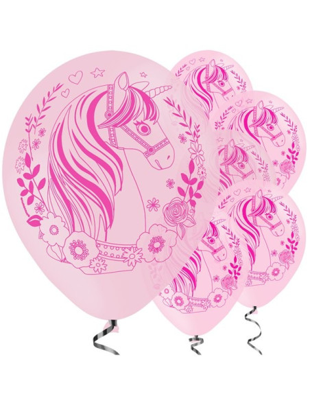 Ballons en latex Licorne Rose - Bellefete.ch - Suisse - Décorations d'anniversaire Licorne