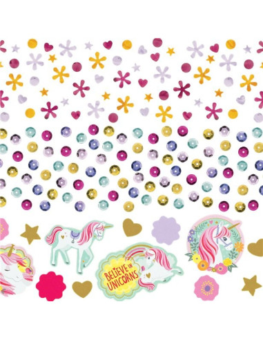 décoration de table fête licorne