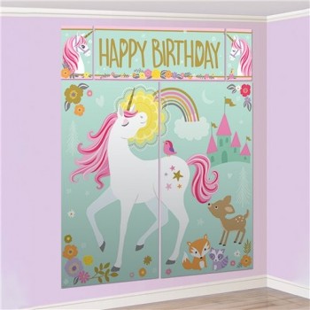 Decorazione da parete per compleanno di unicorno